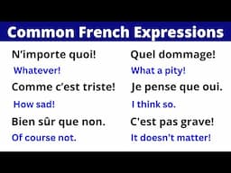 Common French Expressions that we use Everyday | Learn French
