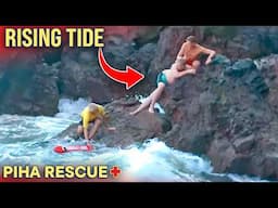 Tourists TRAPPED On Dangerous Rocks! | Piha Rescue - S11 E7 (FULL EPISODE)