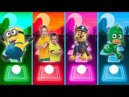 Minions Banana 🆚 Vlad And Niki 🆚 Paw Patrol 🆚 Catboy Coffin Dance Cover Tiles Hop 🤣
