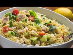 LEMON CHICKEN ORZO SALAD: Light & Refreshing, Perfect on a Hot Summer Day