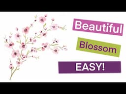 Easy Cherry Blossom Watercolour – No Brush Needed!