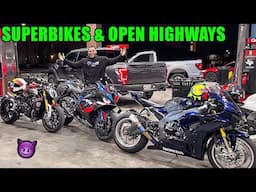 ROWDY First Night In Austin, TX 😈| M1000rr, Fireblade, RSV4, R1, ZX14, Brutale