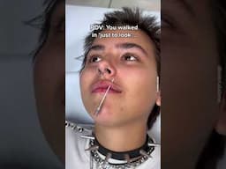 Double Lip Piercing! I love it - #shorts #beauty #piercing #lips #piercinglover #oddlysatisfying