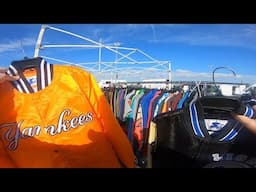 SPENDING OVER $1000 ON NIKES AND AIR JORDANS FROM THE FLEA MARKET! FINDING RARE STARTER JACKETS