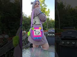 custom tamagotchi crochet purse 💜✨️🫶🏻 #tamagotchi #crochet #virtualpets