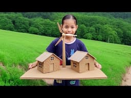 CARDBOARD WINDMILL GENERATOR MODEL | Free Electricity Wind Turbine | Science Project | Arts & Crafts