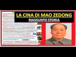 🇨🇳 LA CINA DI MAO ZEDONG (rivoluzione culturale, grande balzo in avanti, riforma agraria...)