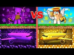 Mikey DARK vs JJ GOOD Airplane Mine Battle in Minecraft !  - Maizen