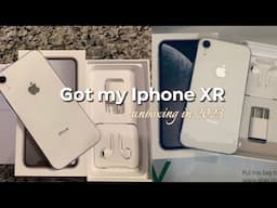 IPHONE XR UNBOXING IN 2023 | AESTHETIC XR WHITE 128 Gb