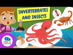 🔴LIVE | 🐌🦋 Invertebrates and Insects for Kids | Learn About Nature! 🌿 | @HappyLearningENG