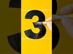 Brush Art: Writing the Perfect “3” #shorts #short #handlettering #art #NBArtWorks