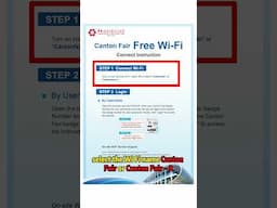 FREE WIFI @ CANTON FAIR #cantonfair2025