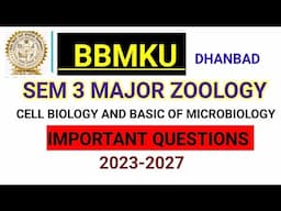BBMKU SEMESTER 3 MAJOR ZOOLOGY IMPORTANT QUESTIONS #sem3 #bbmkuupdate #zoologyinportantquestion