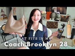 🔥 What’s In My Coach Brooklyn 28 bag? | Aesthetic Everyday Essentials + What Fits