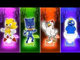 Sonic The Hedgehog 🆚 Catboy 🆚 Chicken Dance 🆚 Rainbow Friends Toilet - Tiles Hop