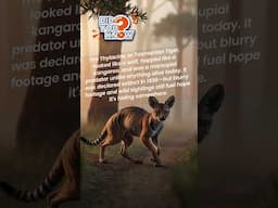 Did You Know the Tasmanian Tiger Wasn’t a Tiger at All? #DidYouKnow #AnimalFacts