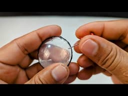 how to make magnifying glass from disposable juice glass | DIY Lens | Science project