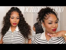 Natural wave crochet hair extensions + natural micro-braid dupe versatile method! | ygwigs