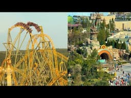 AMAZING Views of Epic Universe from the New Helios Grand Hotel | Stardust Racers Dueling