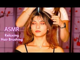 ASMR tingly hair brushing ultra relaxing brush sounds with gentle whispering,  blissful pampering