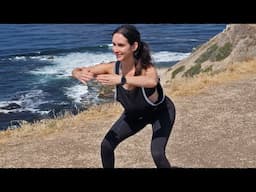 15 Min Full Body Barre Inspired Workout with Dumbbells