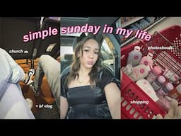 SIMPLE SUNDAY IN MY LIFE | church, shopping, photoshoots + bf vlog ⋆｡°✩