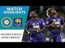 India vs Sri Lanka | Malinga’s Death Overs Heroics! | A Thrilling Last-Over Finish
