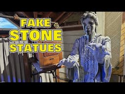 Making 3 Fake Stone Statues! DIY Halloween Props