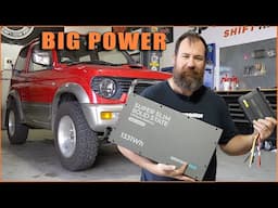 Pajero Mini; 12v system upgrade, Renogy slimline Solid state battery + Solar installation