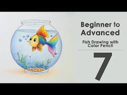 Beginner to Advanced Pencil Drawing & Shading - Class 07 | Fish Drawing with Color Pencil
