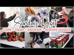 ✨ SUNDAY RESET \\ Whole House Clean With Me + Grocery Haul + Restock \\ Cleaning Motivation