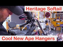 Harley Heritage Softail:-  "Cool New Handelbars"  Budget Solution?
