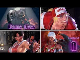 All Game Over & Continue Animations | SF6 Season 1 & Season 2 4K