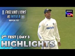 2nd Test Day 3 | England Lions vs India A | India Tour Of England | Highlights | 8th June 2025