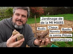 [VLOG] Jardinage de la mi mars, semis, plantation, c'est parti !  🥔🥦