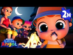 How To Enjoy Campfire Family Time! With Baby John | Little Angel | Melody Time: Moonbug Kids Songs