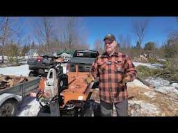 804 Splitting Stringy Elm. TimberOX Wood Splitter. Sawhaul. Firewood   4K
