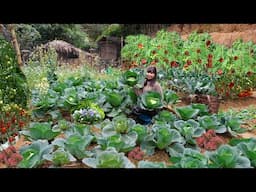 Full Video: Organic Vegetable Garden, How to Garden, Build a Wooden House in the Forest
