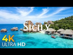 12 HOURS DRONE FILM: " SICILY in 4K " + Relaxation Film 4K ( Beautiful places in the world 4k )