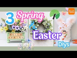 2025 SPRING  🐰  EASTER BUNNY & WREATH HOME DECOR DIYS 🐰 *NEW*  Dollar Tree IDEAS FOR YOUR HOME