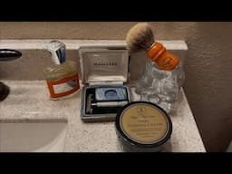 Gillette President Razor, TOB’s Oud, SOC Brush, Gillette Super Thin Blade & Creed Viking.