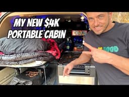 My NEW “No Build” Minivan Camper | Van Tour in Thunderstorm / Van Life