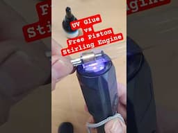 UV Glue vs Free Piston Stirling Engine #diy #shorts #experiment