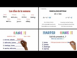 Days of the week in Spanish for beginners