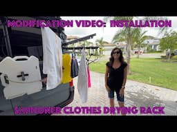 Installation Of The Safoner Clothes Drying Rack On My Thor Sanctuary B Class Adventure Van. EASY DIY