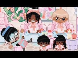 RICH FAMILY SPA DAY *AESTHETIC* 🧖🏾‍♀️💸|*with voice*|toca boca roleplay