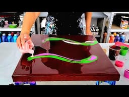 A Lot of Firsts for Me in This Painting and I am Loving It! ~ Paint and Water Blowout