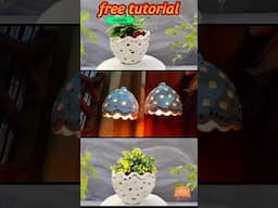 @craft.pocket make night lamp and flowers pot using paper pulp and water melon #artandcraft