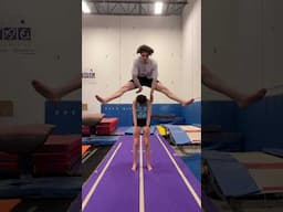 My gymnastics roster got an upgrade 🏋️ Should we try something crazier? #stunt #gymnastics #fitness