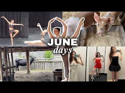 JUNE Ballerina VLOG | Week off, dancer diaries, shopping, summer dress haul, small town vibes